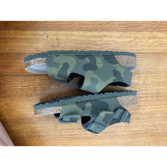 Size 38 7 Womens Birkenstock Milano Soft Footbed Sandals Support Camo Backstrap - Picture 5 of 5